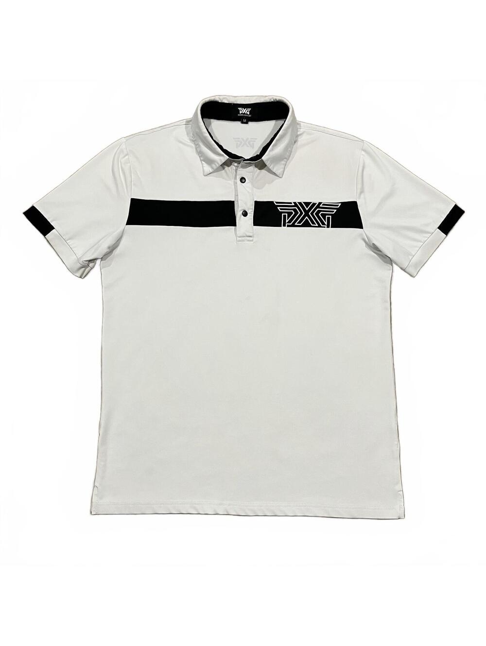PXG Parsons Xtreme Golf Mens White Performance Polo Shirt Size Medium